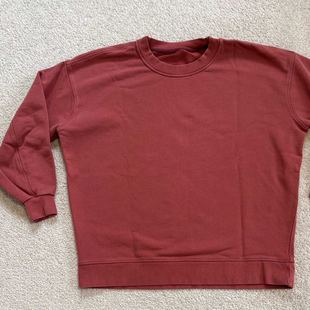 lululemon Perfectly Oversized Crew Sweatshirt Muted Red Sz8